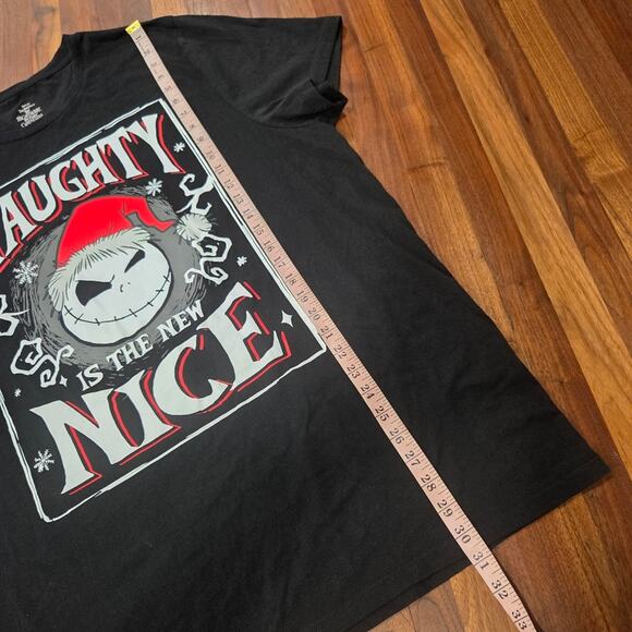 Disney Tee with White Nightmare Before Christmas Naughty Is The New Nice Design - Picture 5 of 6
